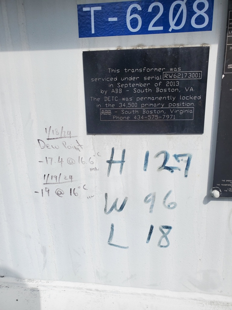 10000/14000 KVA, Pri 34500 D, Sec 138000 Y, 2007, ABB Substation Transformer