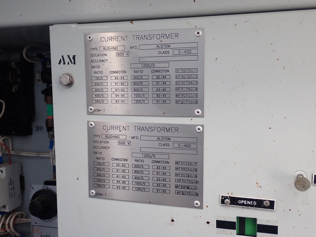 1250 Amp 25 kV Alstom Vacuum Circuit Breaker, EAX-25, 25 kA Short, 125 VDC C&T