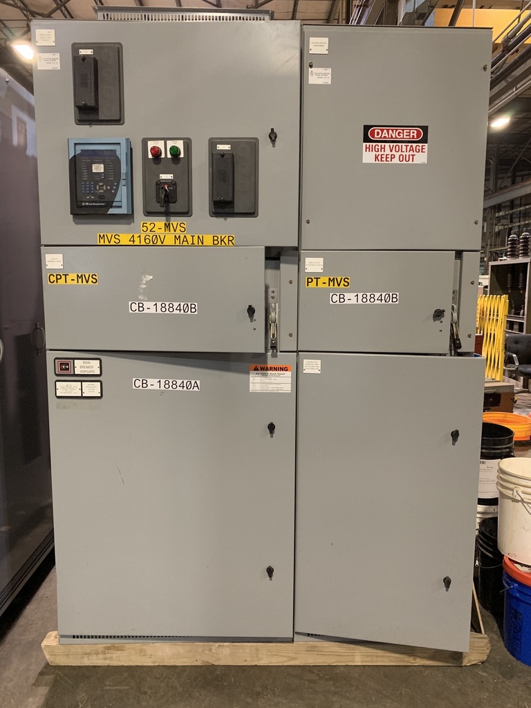 1200 Amp, EATON/CUTLER HAMMER, 50VCPW-250, 4160 V., 2008, 120 VAC CLSE & CAP TRP