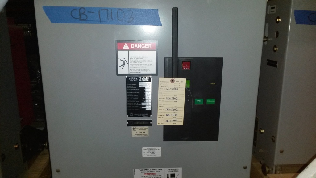 1200 Amp, SQUARE D, VR, 15 KV, 2002, 500 MVA, E/O, 125 VDC, VACUUM:1