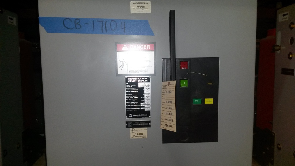 1200 Amp, SQUARE D, VR, 15 KV, 2002, 500 MVA, E/O, 125 VDC, VACUUM:1