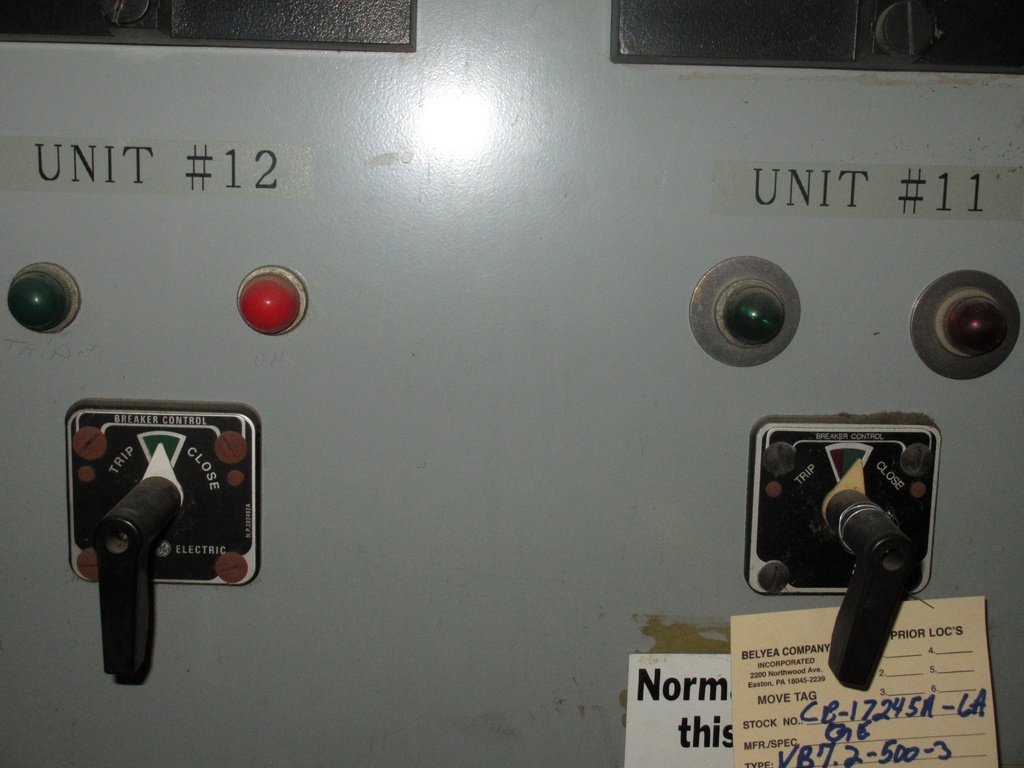 1200 Amp, GENERAL ELECTRIC, VB7.2-500-3, 7.2 KV, 1982, 125 VDC, ML-17 MECH:1
