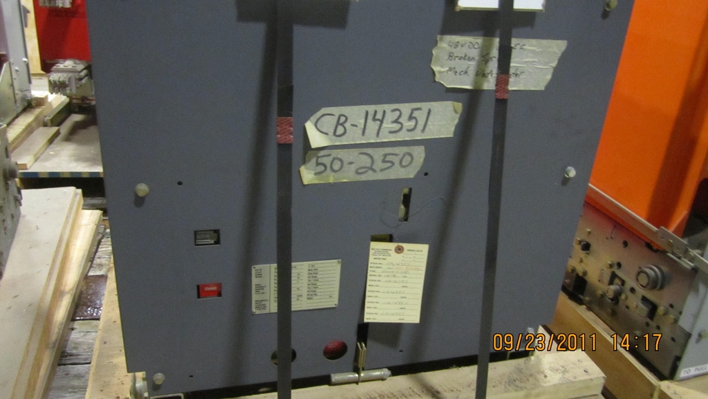 1200 Amp, WESTINGHOUSE, 50VCP-W-250, 4160 V., 125 VDC CL & TR: -1