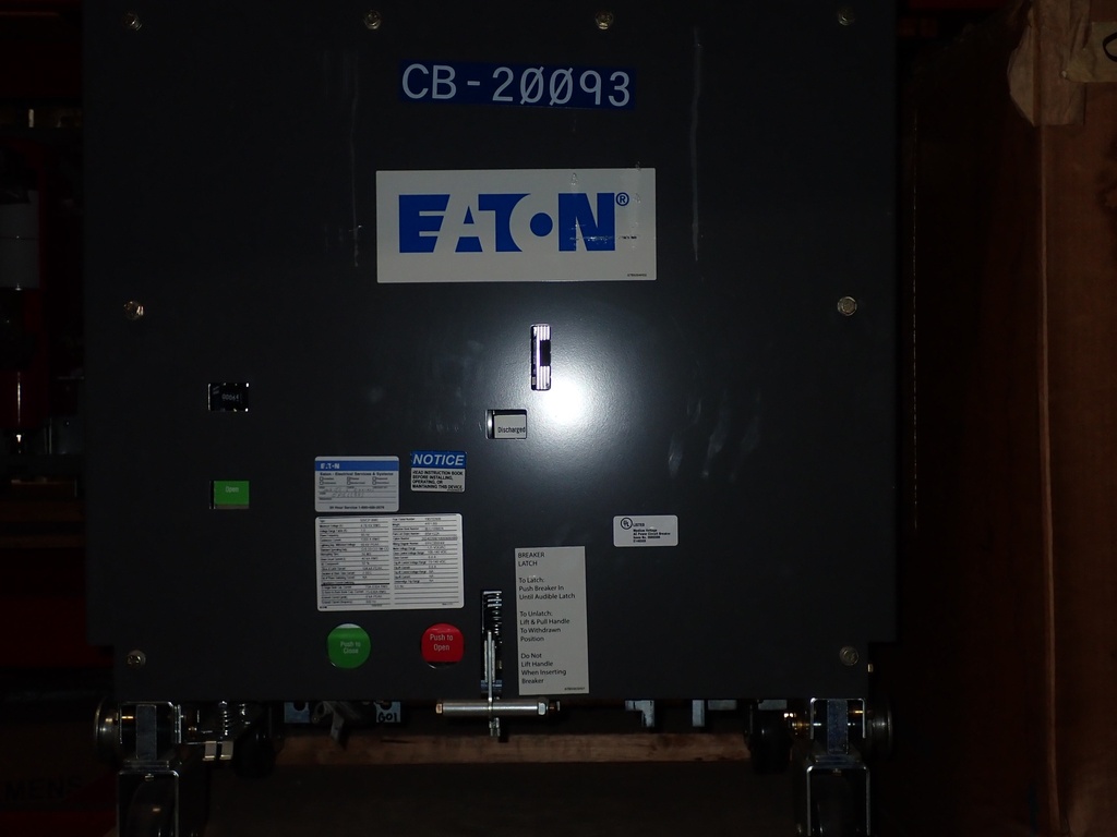 1200 Amp 4.76 kV Eaton Vacuum Circuit Breaker, 50VCP-W40, 125 VDC C+T