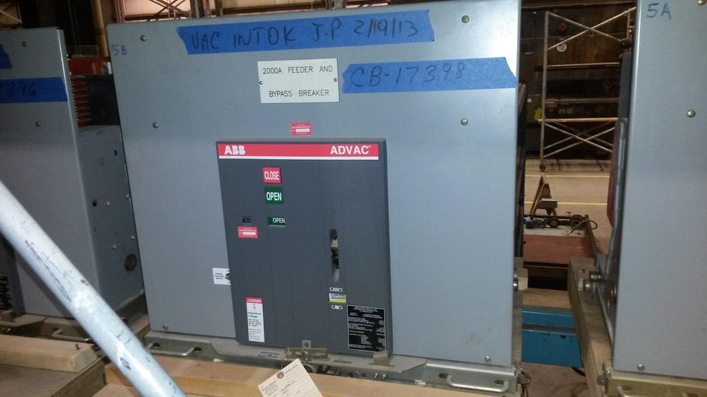2000 Amp, ABB, ADVAC, 15 KV, 2000, 1000 MVA, 125 VDC CLOSE & TRIP:1