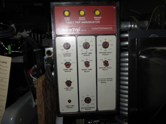 1600 Amp, GENERAL ELECTRIC, AKR-6D-50, 480 V., 120 VAC, MICRO-VERSA TRIP LSIG:1