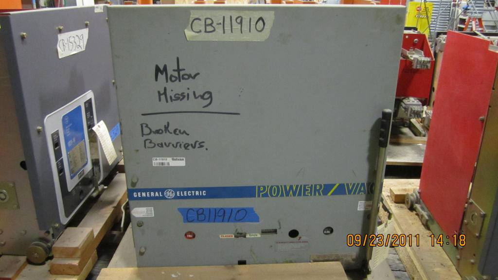 1200 Amp, GENERAL ELECTRIC, VB4.16-250-1, 4160 V., 1979, 125 VOLT DC CLOSE & TRI