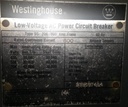 600 Amp, WESTINGHOUSE, DS206, 480 V.,