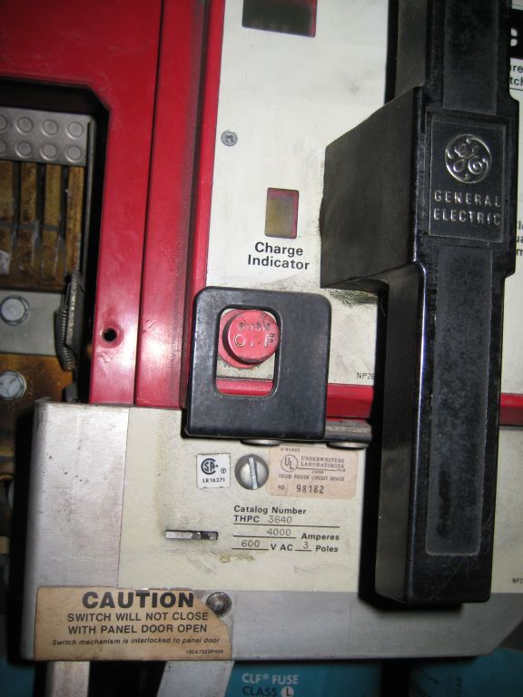 4000 Amp, GE, THPC-3640, 600 V., HIGH PRESSURE, FUSED, CONTACT SWITCH: -1