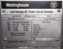 800 Amp, WESTINGHOUSE, DS206, 480 V., M/O, D/O, AMPTECTOR II, L,I TRIPS: -1