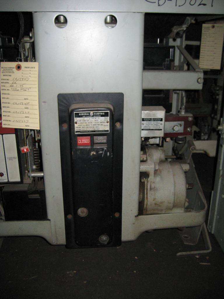 3000 Amp, GE, AK-1-75, 480 V., ELECTRICALLY OPERATED (125VDC), DRAWOUT;-1