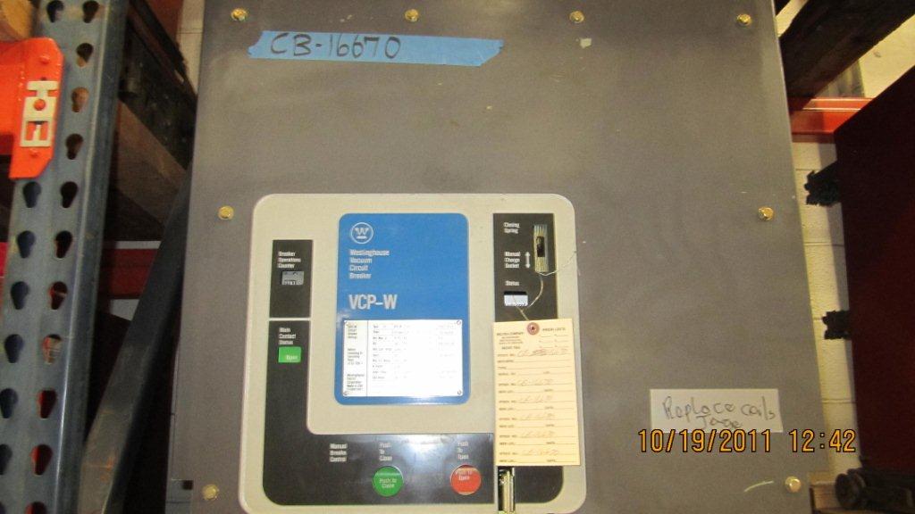 1200 Amp, WESTINGHOUSE, 50VCPW-250, 4760 V., 125 VDC MOTOR CLOSE & TRIP:1