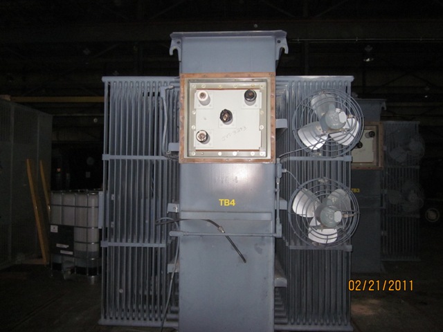3750/4687 KVA, Pri 22900 D, Sec 4160Y/2400, GENERAL ELECTRIC, SUBSTATION