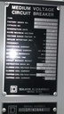 1200 Amp, SQUARE D, VR V5D6153Y000A, 15 KV, 2002, 500 MVA, 120 VAC CL/125 VDC TR