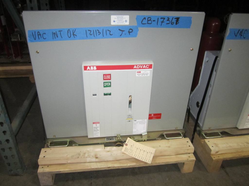 1200 Amp, ABB, ADVAC, 15 KV, VACUUM BREAKER, 125 VDC CLOSE & TRIP:1