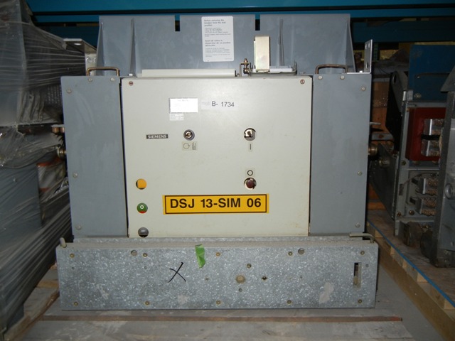 3000 Amp, SIEMENS, 3AF, 15 KV, 37 KA, VACUUM BREAKER, 125 VDC CLOSE & TRIP:1