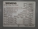 1200 Amp, SIEMENS, 15-GMI-1000-1200-77, 15 KV, 2001, 125 VDC, D/O:1