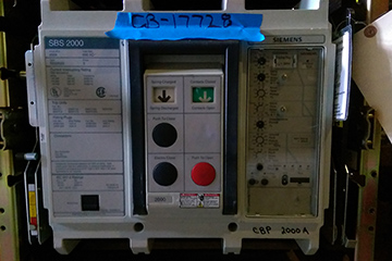 2000 Amp, SIEMENS, SBS2020, 480 V., ELECTRICALLY OPERATED, STATIONARY MNT, LSIG