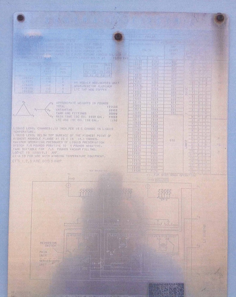 15000/28000 KVA, Pri 115000 D, Sec 13800Y/7970, GENERAL ELECTRIC, LTC