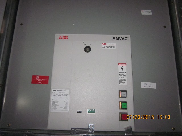 1200 Amp, ABB, AMVAC, 4160 V., 2009, ELECTRICALLY OPERATED, UNUSED:1