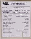 1200 Amp, ABB, AMVAC, 4160 V., 2009, ELECTRICALLY OPERATED, UNUSED:1