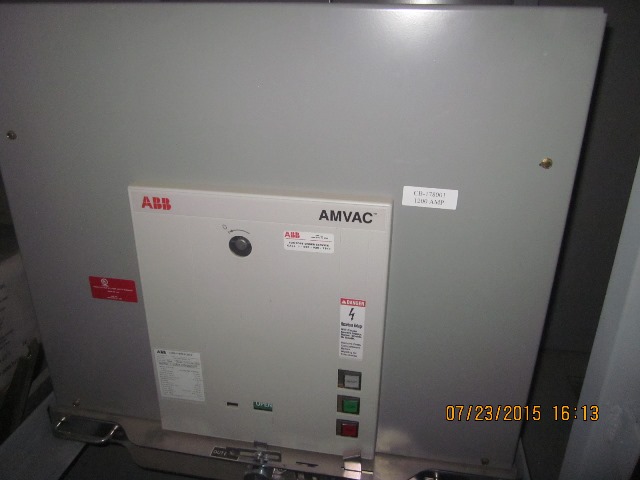 1200 Amp, ABB, AMVAC, 4160 V., 2009, ELECTRICALLY OPERATED, UNUSED:1