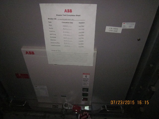 1200 Amp, ABB, AMVAC, 4160 V., 2009, ELECTRICALLY OPERATED, UNUSED:1