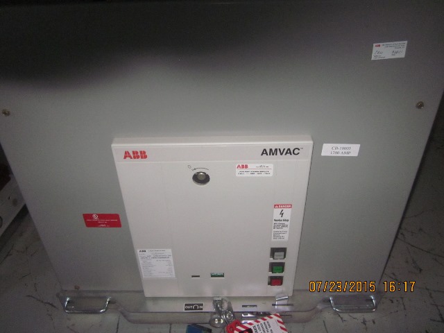 1200 Amp, ABB, AMVAC, 4160 V., 2009, ELECTRICALLY OPERATED, UNUSED:1
