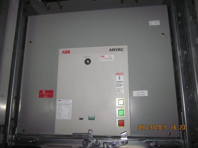 1200 Amp, ABB, AMVAC, 4160 V., 2009, ELECTRICALLY OPERATED, UNUSED:1