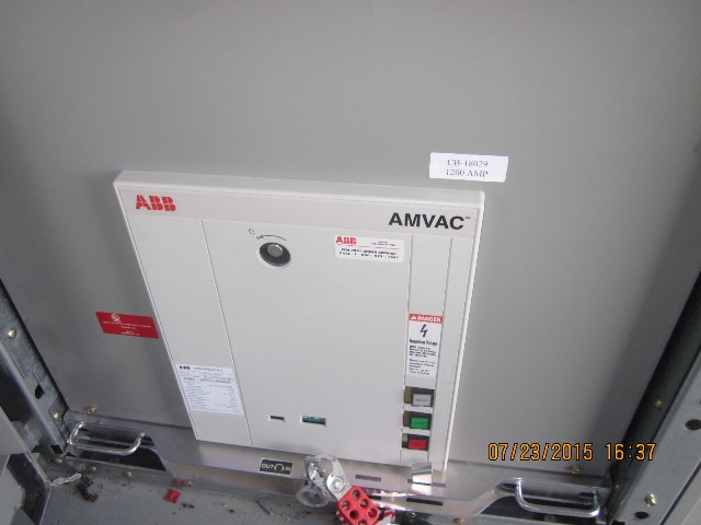 1200 Amp, ABB, AMVAC, 4160 V., 2009, ELECTRICALLY OPERATED, UNUSED:1