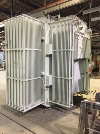 7500/9375/10500 KVA, Pri 66000 D, Sec 13800Y/7960, GE LTC SUB, AL-AL, 55/65: