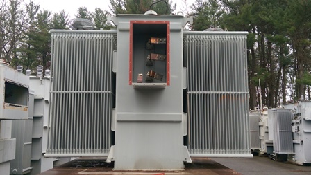 7500/10500 KVA, Pri 26400 D, Sec 4160Y/2402, GENERAL ELECTRIC, OIL SWITCH
