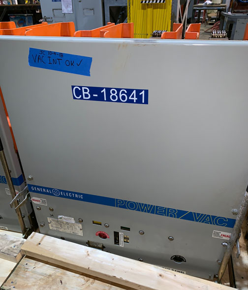 1200 Amp, GENERAL ELECTRIC, VB1 4.16-250-2, 4160 V., 1991, 48 VDC, ML-18:1