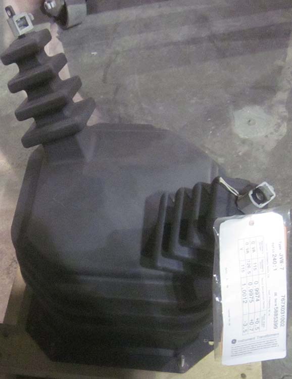 GENERAL ELECTRIC VOLTAGE TRANSFORMER, 27600 V, 240:1, JVW-7, 767X031002, UNUSED