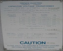 TRENCH CAPACITOR VOLTAGE TRANSFORMER, 115/69 KV - 115/69 V, 600/1000:1
