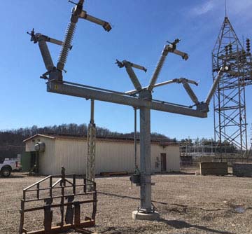 3000 Amp, ROYAL, No. AV13830, 145000 V.,GANG OPERATED, AIR BREAK SWITCH