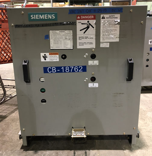 2000 Amp, SIEMENS, 05-GSMG-0063-2000-164, 4760 V., 2010, 125 VDC CL/TR/MOT
