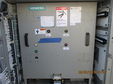 1200 Amp, SIEMENS, 05-GMSG-0063-1200-164, 4760 V., 2010, 125 VDC CL/TR/MOT