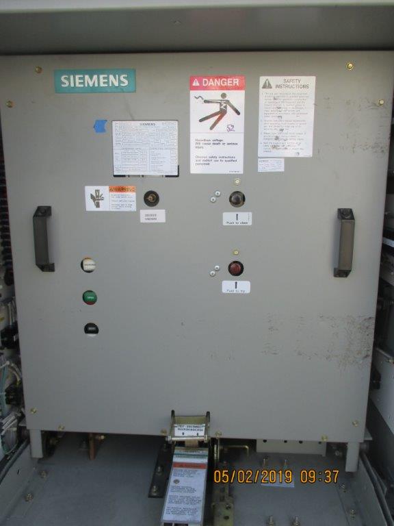 1200 Amp, SIEMENS, 05-GMSG-0063-1200-164, 4760 V., 2010, 125 VDC CL/TR/MOT
