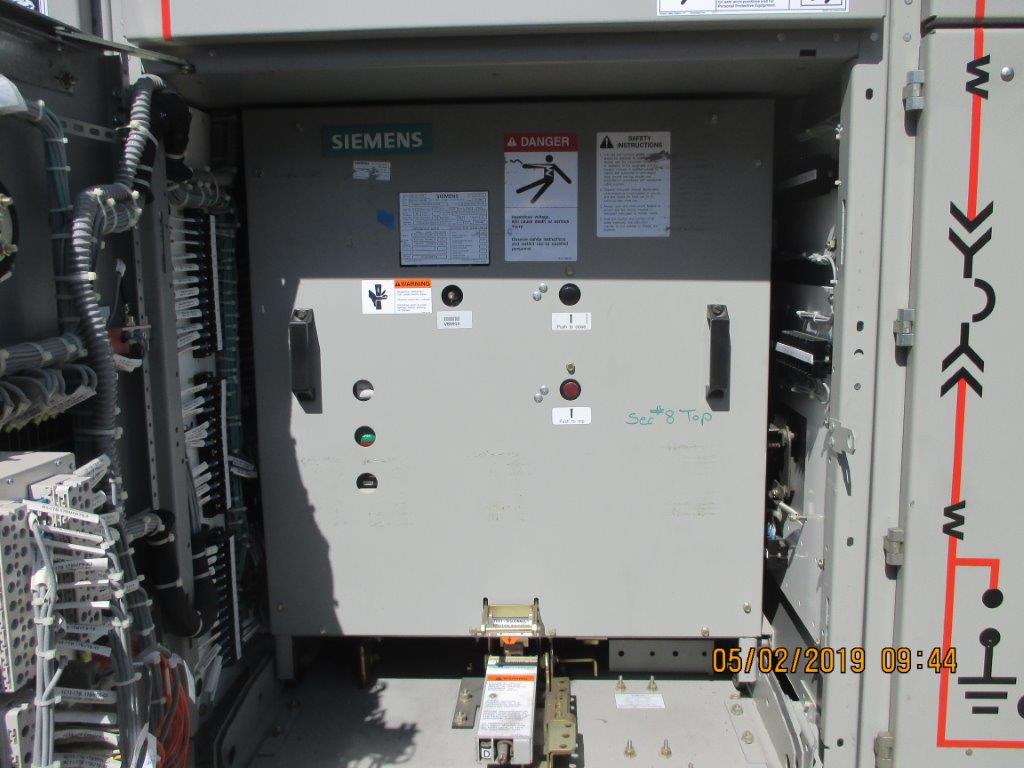 1200 Amp, SIEMENS, 05-GMSG-0063-1200-164, 4760 V., 2010, 125 VDC CL/TR/MOT