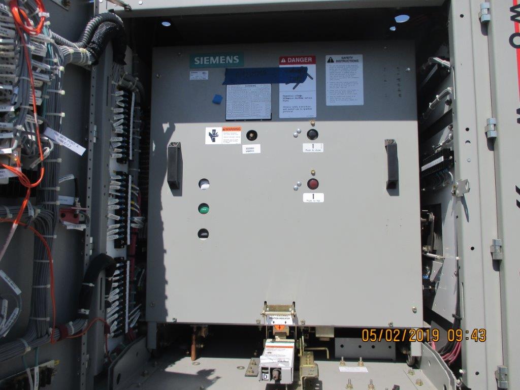 1200 Amp, SIEMENS, 05-GMSG-0063-1200-164, 4760 V., 2011, 125 VDC CL/TR/MOT