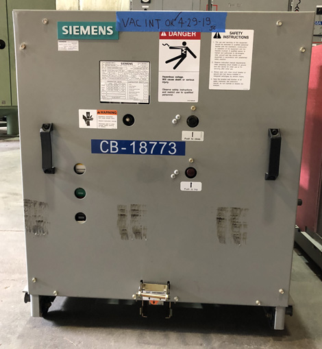 1200 Amp, SIEMENS, 05-GMSG-0063-1200-164, 4760 V., 2010, 125 VDC CL/TR/MOT