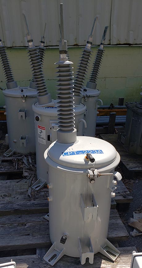 25000 V, 14400 V PRI, Sec. 120/72 V SEC, 120/200:1, ABB/KUHLMAN SPOF-150