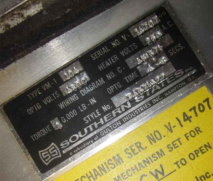 SOUTHERN STATES, No. VM1-104, 48 VDC, CONTROLLER, STYLE 24371922:1