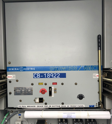 1200 Amp, GE, VB1-13.8-500-1, 15 KV, E/O, D/O, 120VAC CLOSE CAP TRIP