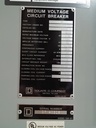 1200 Amp, SQUARE D, VR 75D3153N000 A, 4760 V, 2001, 120 VAC CLOSE, 125 VDC TRIP