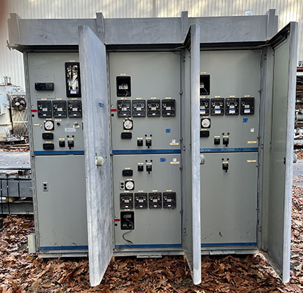 15 KV, 1200 AMP, NEMA 3R GENERAL ELECTRIC POWER VAC SWITCHGEAR LINE-UP