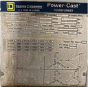 1000/1500 KVA, Pri 13200 D, Sec 480Y/277, SQUARE D POWER-CAST