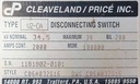 2000 Amp, CLEAVELAND/PRICE, 34500 V, DISCONNECTING SWITCH GOAB