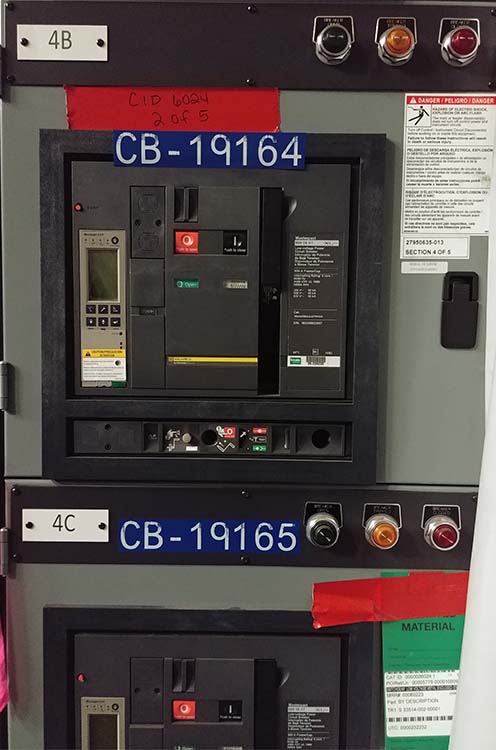 5000 Amp, SQUARE D, POWER ZONE 4, 480 V., SWITCHGEAR, 4 BREAKERS:1